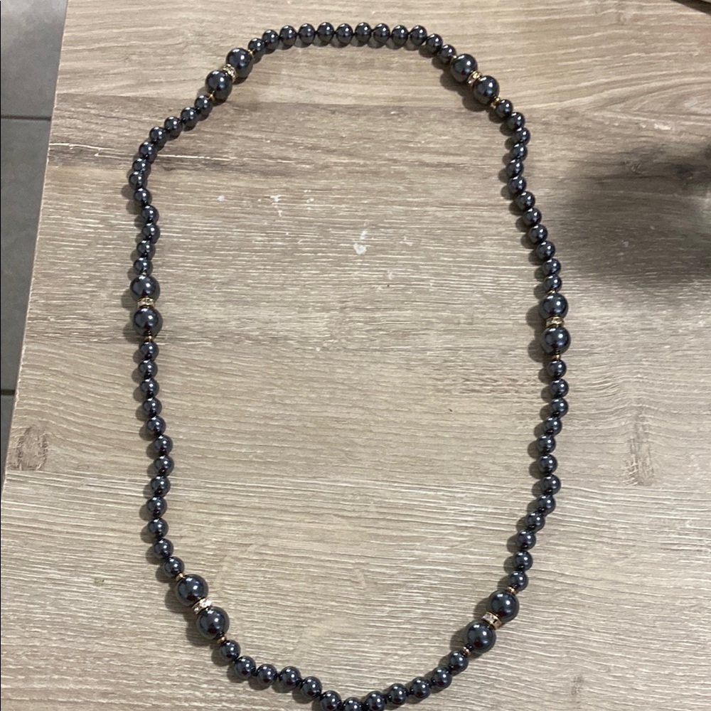 Vintage Elegant Metal Beaded Necklace